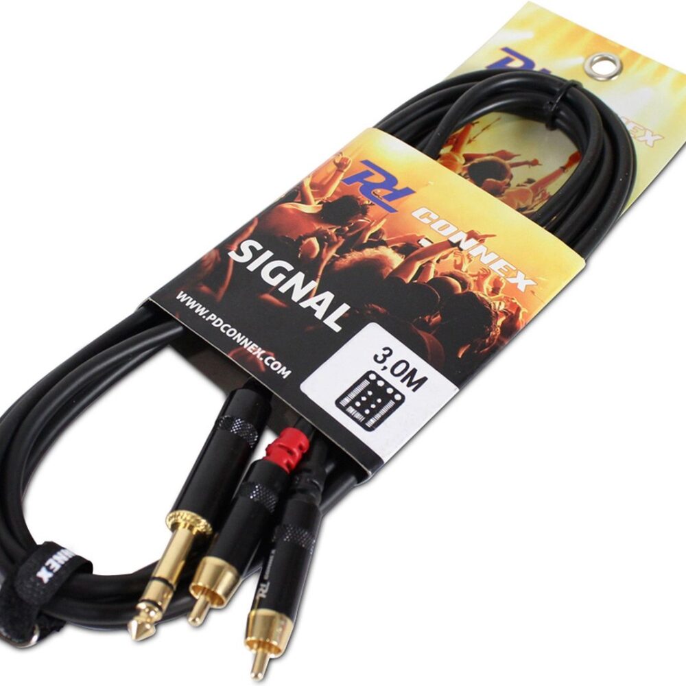 PD Connex Signal Lead 6.3 M ST - 2RCA M 3M