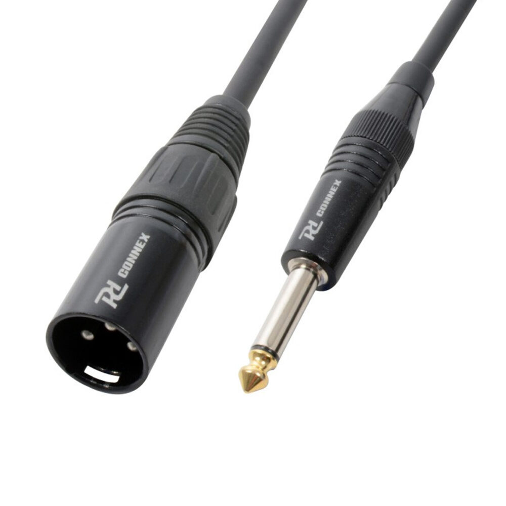 PD Connex professional HQ 3 meter XLR (M) – 6,3 Jack (mono) signal cable.