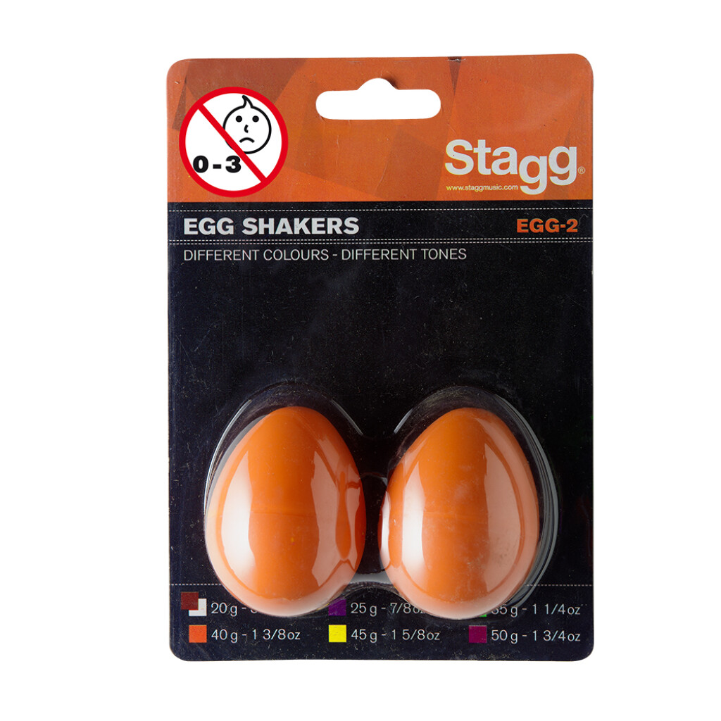 Stagg EGG-2 OR Orange Egg Shakers (Pair)